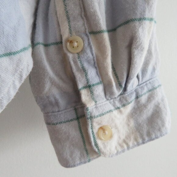 MARINE LAYER Monterey Flannel Shirt in Cool Blue Plaid Casual Gorpcore- Size XL - Picture 13 of 15